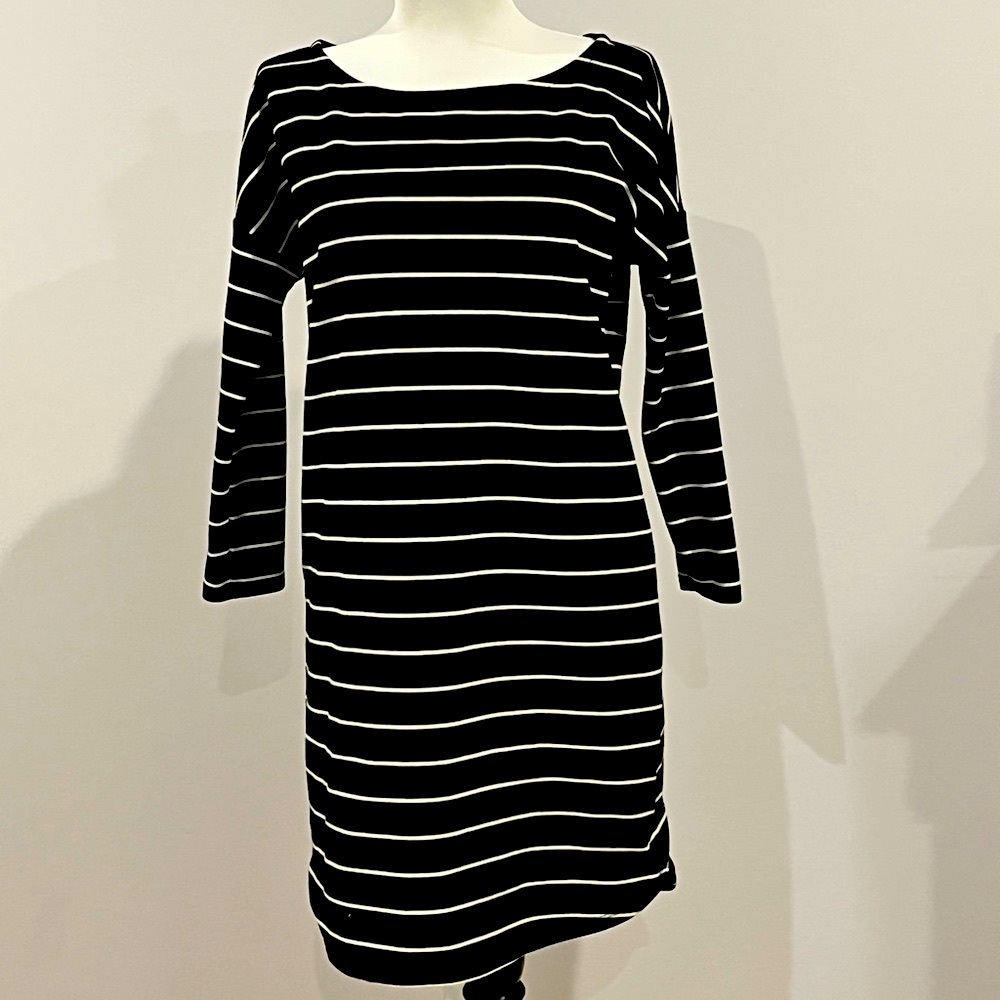 Black and White Striped Dress